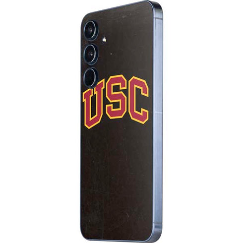 University of Southern California USC Logo Black Distressed Galaxy A35 5G Skin